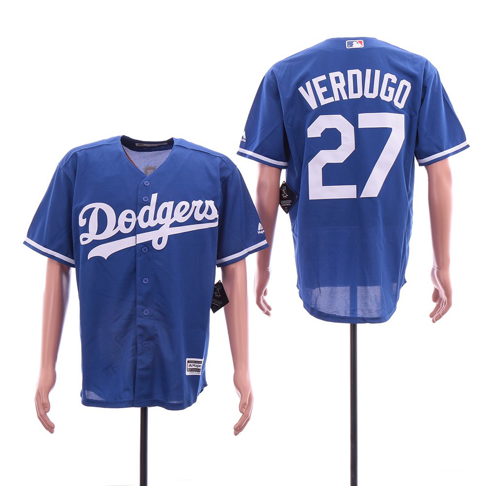 Men Los Angeles Dodgers #27 Verdugo Blue Game MLB Jersey